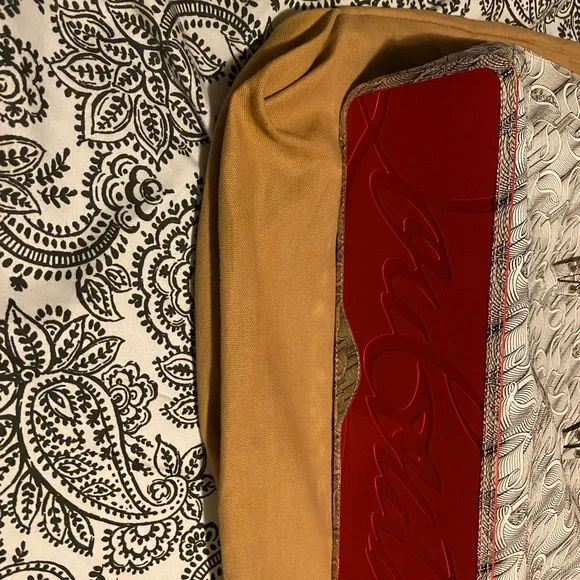 *****SOLD*****Christian Louboutin Small CABATA Spiked Studded Toile - Picture 6 of 14